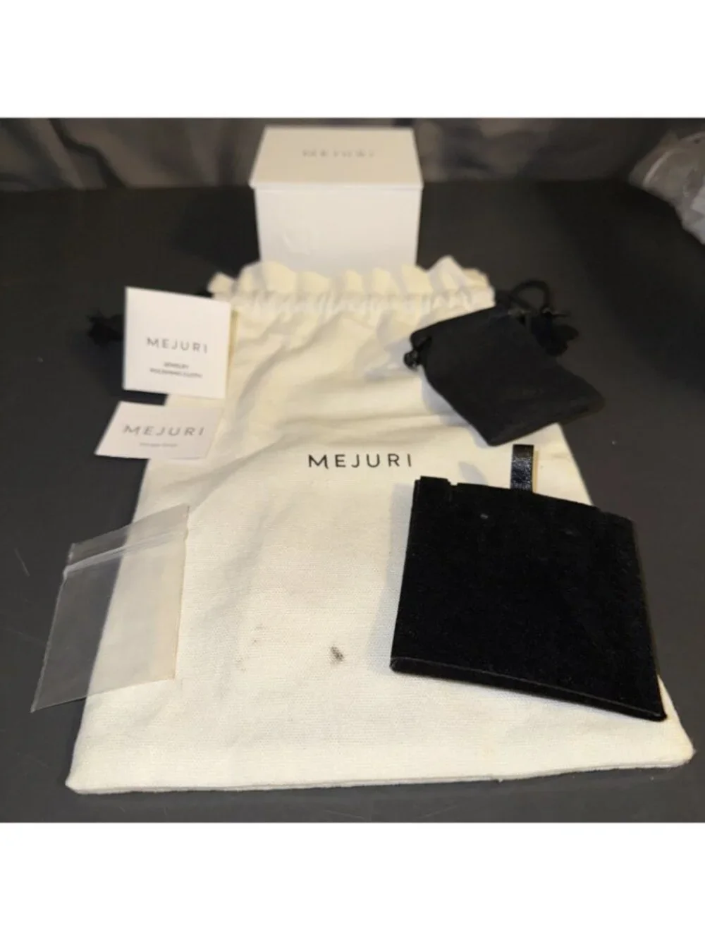 Mejuri Packaging Drawstring Bag Box for Necklace Earrings Accessories Bundle